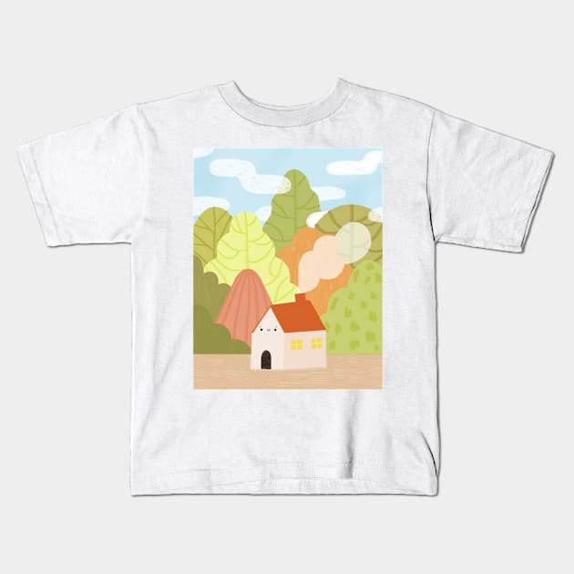 Home in the wild Kids T-Shirt by Mangayubecik